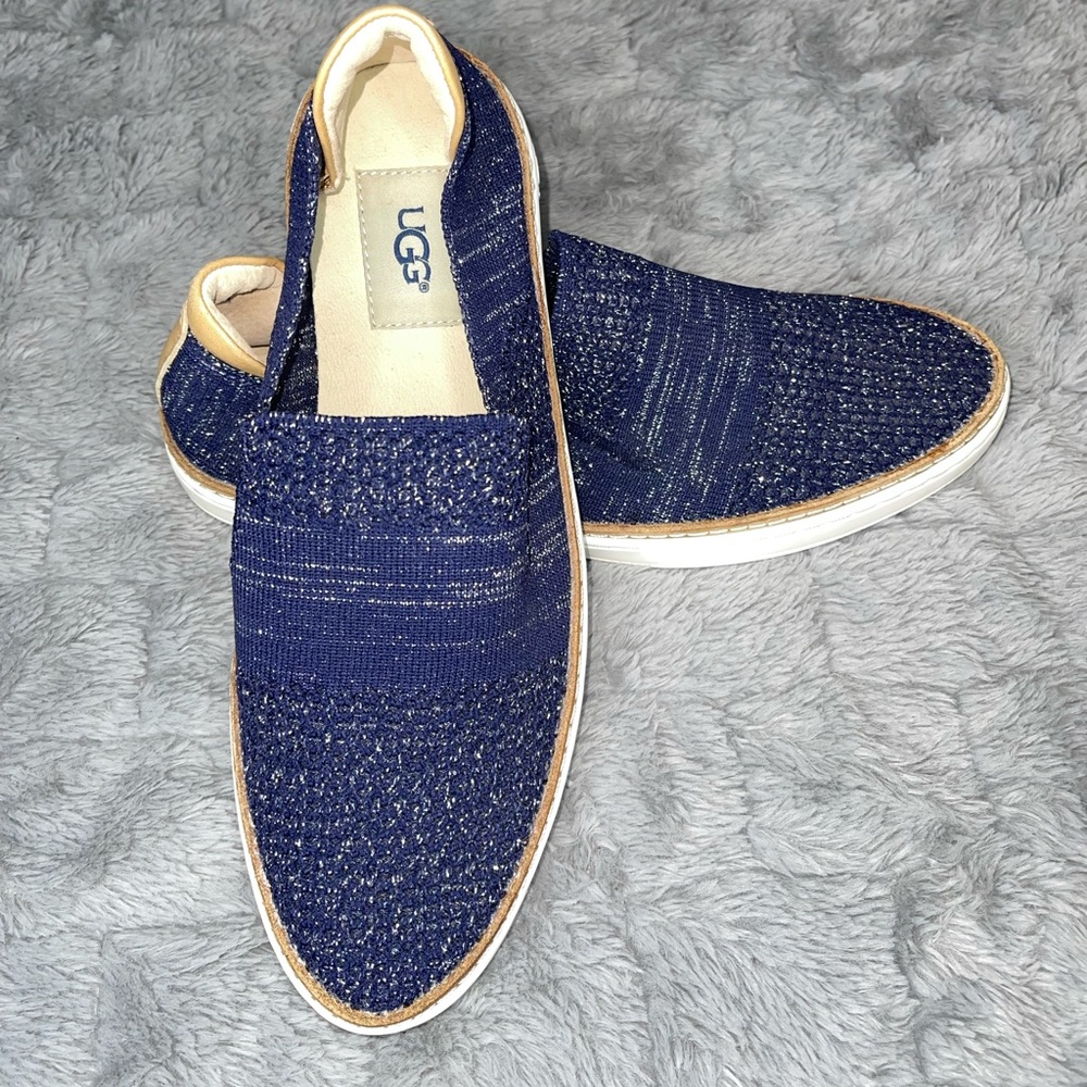 UGG Australia Sammy Metallic Navy Slip On Hyper Weave Casual Sneakers UGG®